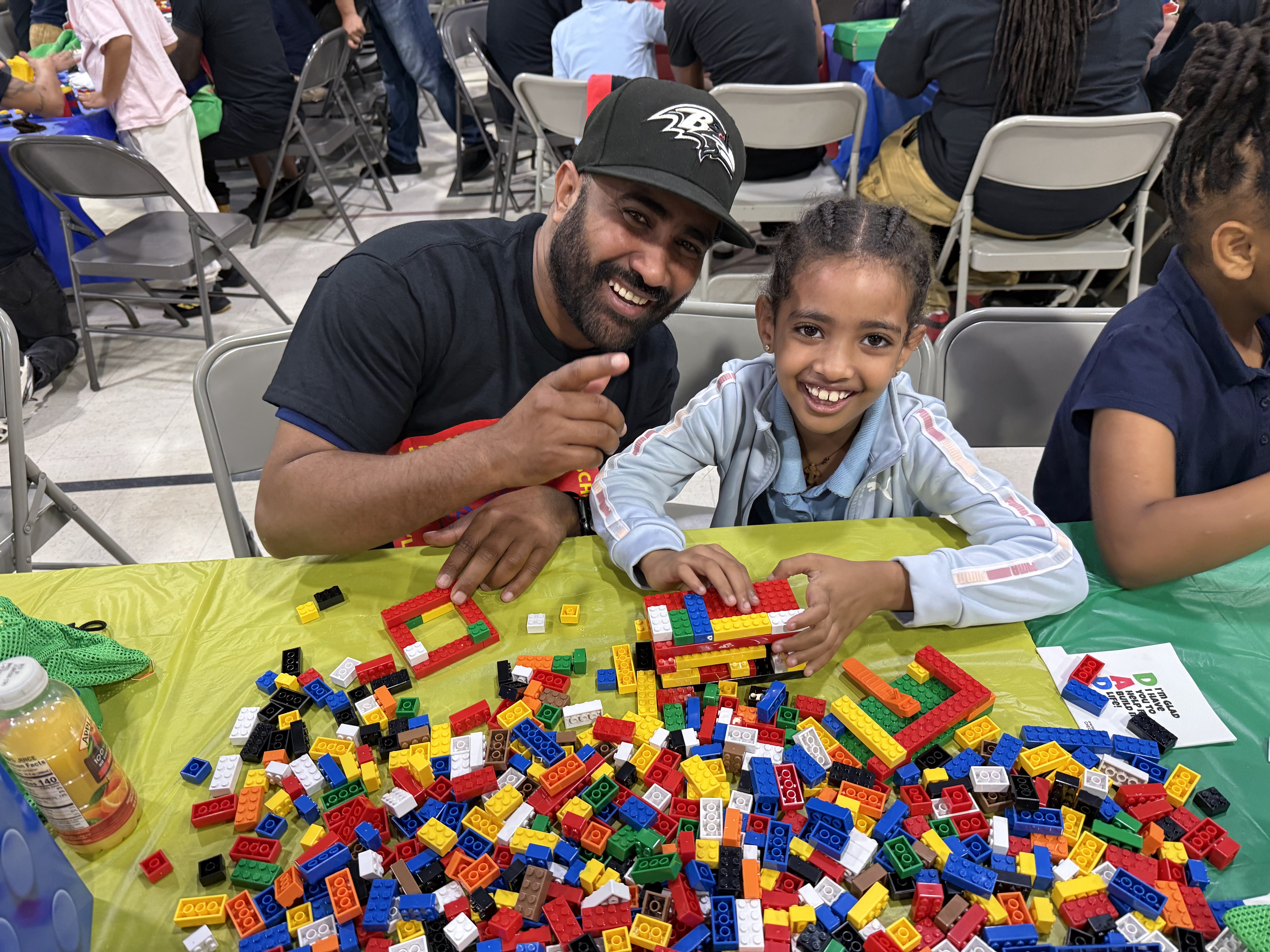 man girl lego blocks