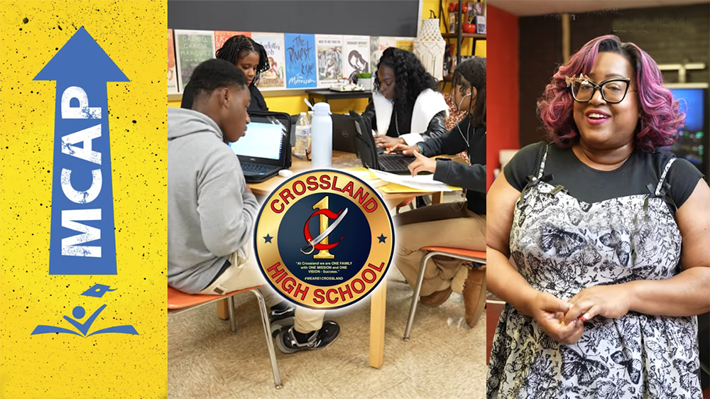 MCAP-up-arrow-Crossland-HS-students-working-RELA-teacher