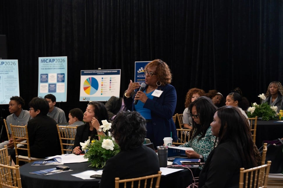 Delegate Andrea Fletcher Harrison, District 24, during Legislative Day on October 9 at Largo High School.