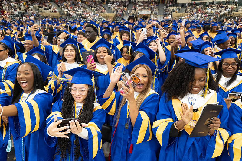 Wise High School graduates celebrating