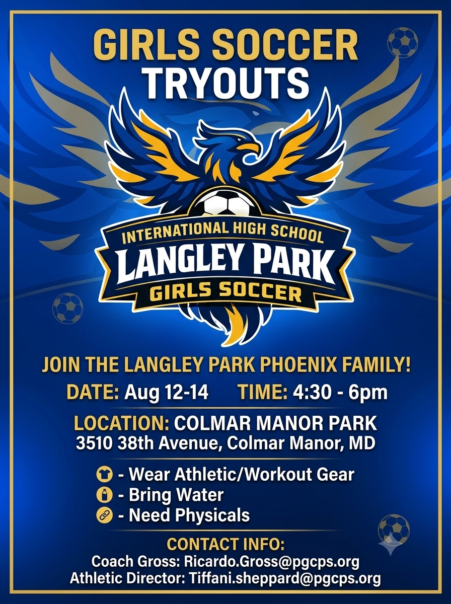 Girls Soccer tryout flyer