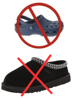 Crocks-slippers-not-permitted