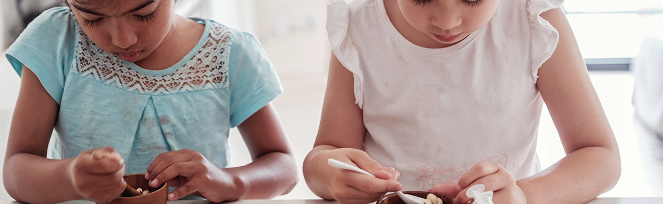 Children planting seeds