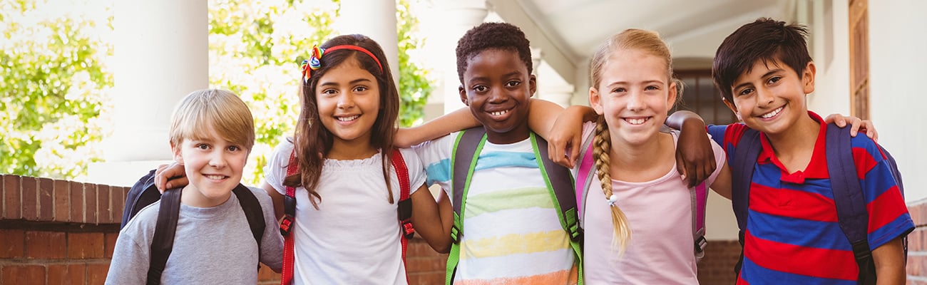 Group of middle school students